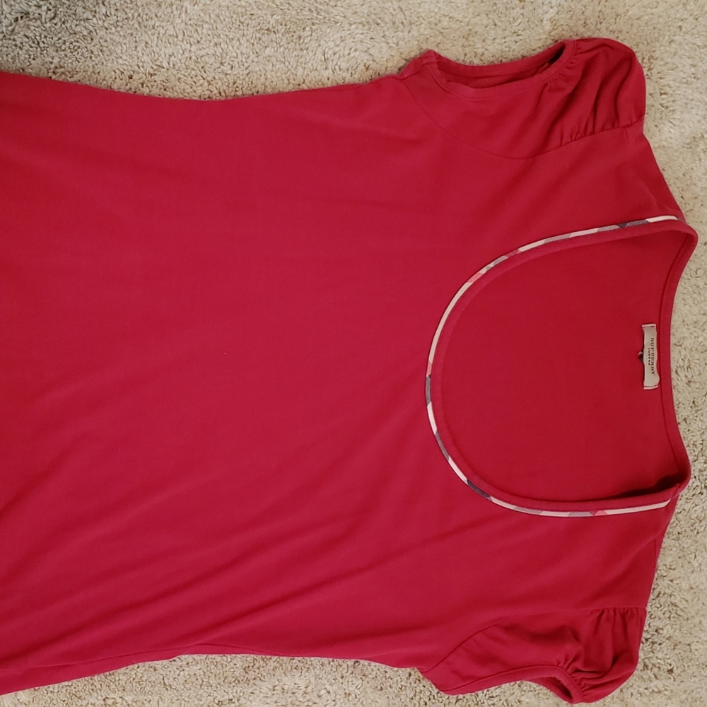 Womans raspberry Burberry shirt
